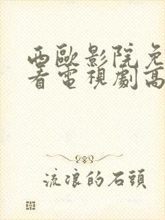 西欧影院免费观看电视剧高清