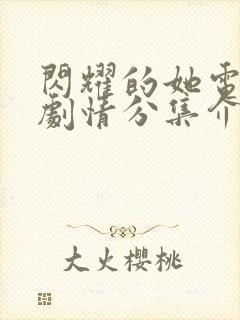 闪耀的她电视剧剧情分集介绍