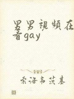 男男视频在线观看gay