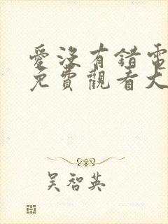 爱没有错电视剧免费观看大全