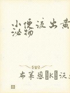 小便流出黄色分泌物封面