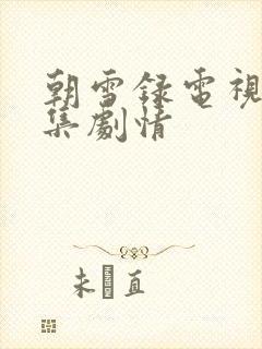 朝雪录电视剧分集剧情