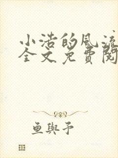 小浩的风流人生全文免费阅读