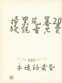 扫黑风暴20在线观看免费完整版2021