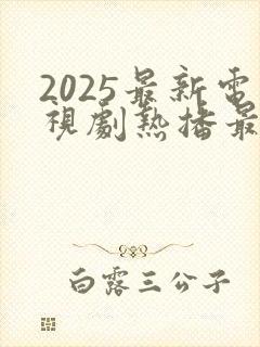 2025最新电视剧热播最火剧