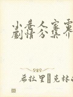 小巷人家电视剧剧情分集介绍