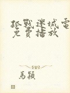 孤战迷城电视剧免费播放