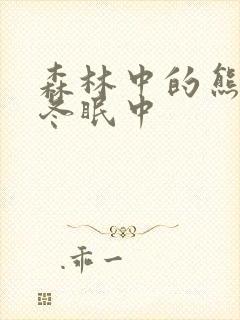 森林中的熊先生冬眠中