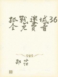 孤战迷城36集全免费看