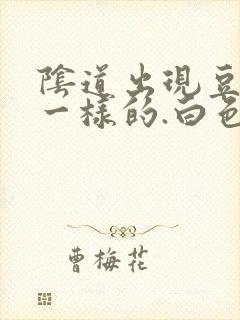 阴道出现豆腐渣一样的.白色东西怎么回事