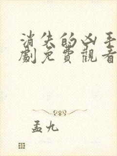 消失的凶手连续剧免费观看全集