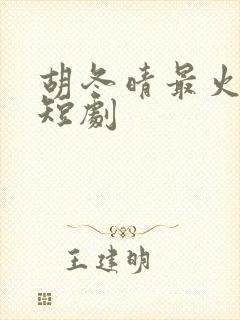 胡冬晴最火十部短剧