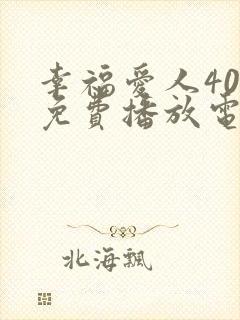 幸福爱人40集免费播放电视剧大全