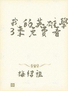 我的英雄学院第3季免费看