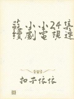 苏小小24集连续剧电视连续剧封面