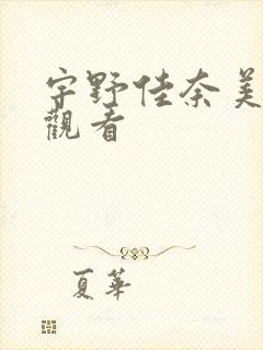 宇野佳奈美在线观看