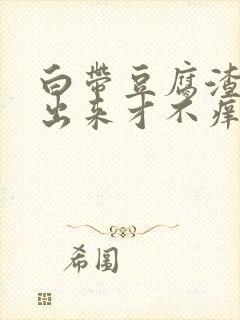 白带豆腐渣状抠出来才不痒封面