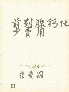 前列腺钙化需多少费用