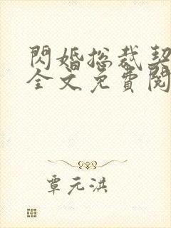 闪婚总裁契约妻全文免费阅读