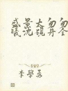 盛景太匆匆宁若曦沈砚舟全集阅读封面