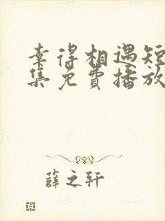 幸得相遇短剧全集免费播放在线观看