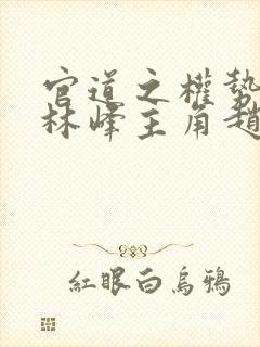 官道之权势滔天林峰主角赵小二