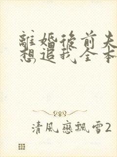 离婚后前夫总是想追我全本免费封面