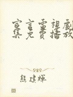 宣言电视剧40集免费播放