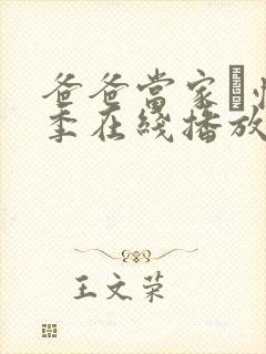 爸爸当家·慢享季在线播放封面