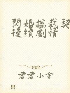 闪婚总裁契约妻后续剧情