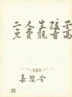 二人生孩子全程免费观看高清版日剧封面