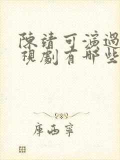 陈靖可演过的电视剧有哪些