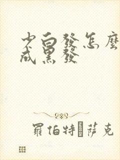 少白发怎么调理成黑发封面