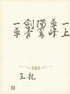 一剑独尊一剑独尊青鸾峰上