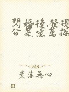 闪婚后,发现老公是亿万总裁封面