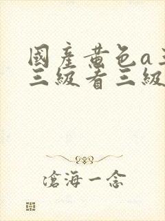 国产黄色a三级三级看三级