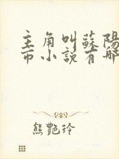 主角叫苏阳的都市小说有哪些