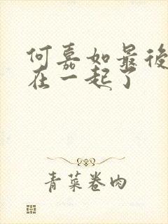 何嘉如最后和谁在一起了