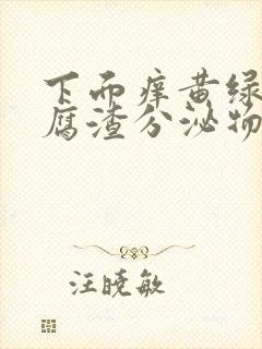 下面痒黄绿色豆腐渣分泌物