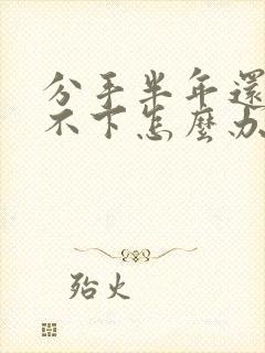 分手半年还是放不下怎么办