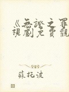 《无证之罪》电视剧免费观看