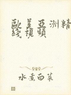 欧美亚洲精品在线视频