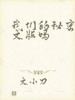 我们的秘密有中文版吗
