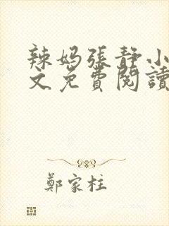 辣妈张静小说全文免费阅读最新章节