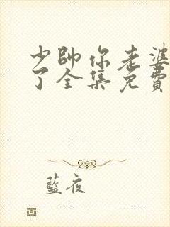 少帅你老婆又跑了全集免费观看封面