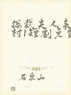 总裁夫人来自农村1短剧免费观看