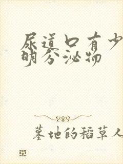 尿道口有少量透明分泌物封面