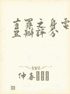 有罪之身电视剧豆瓣评分封面