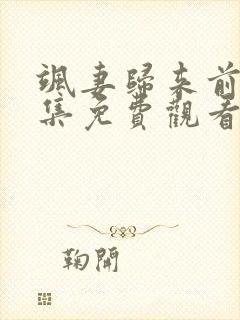 飒妻归来前夫全集免费观看