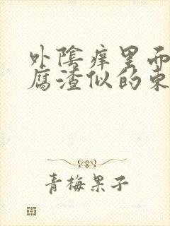 外阴痒里面有豆腐渣似的东西